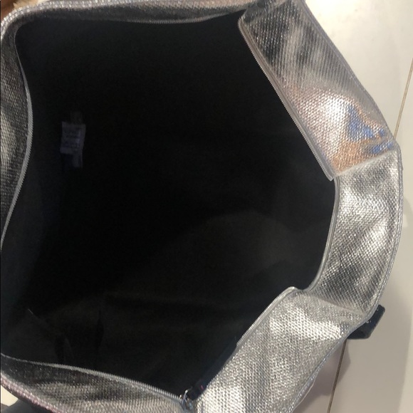 Victoria’s Secret Shiny Silver/Black Tote Bag - Picture 4 of 4